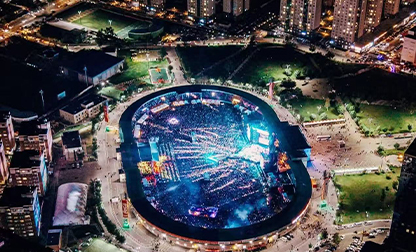 NOWLIT Moğolistan'daki Profesyonel Açık Hava Canlı Etkinlik Aydınlatma Projesi