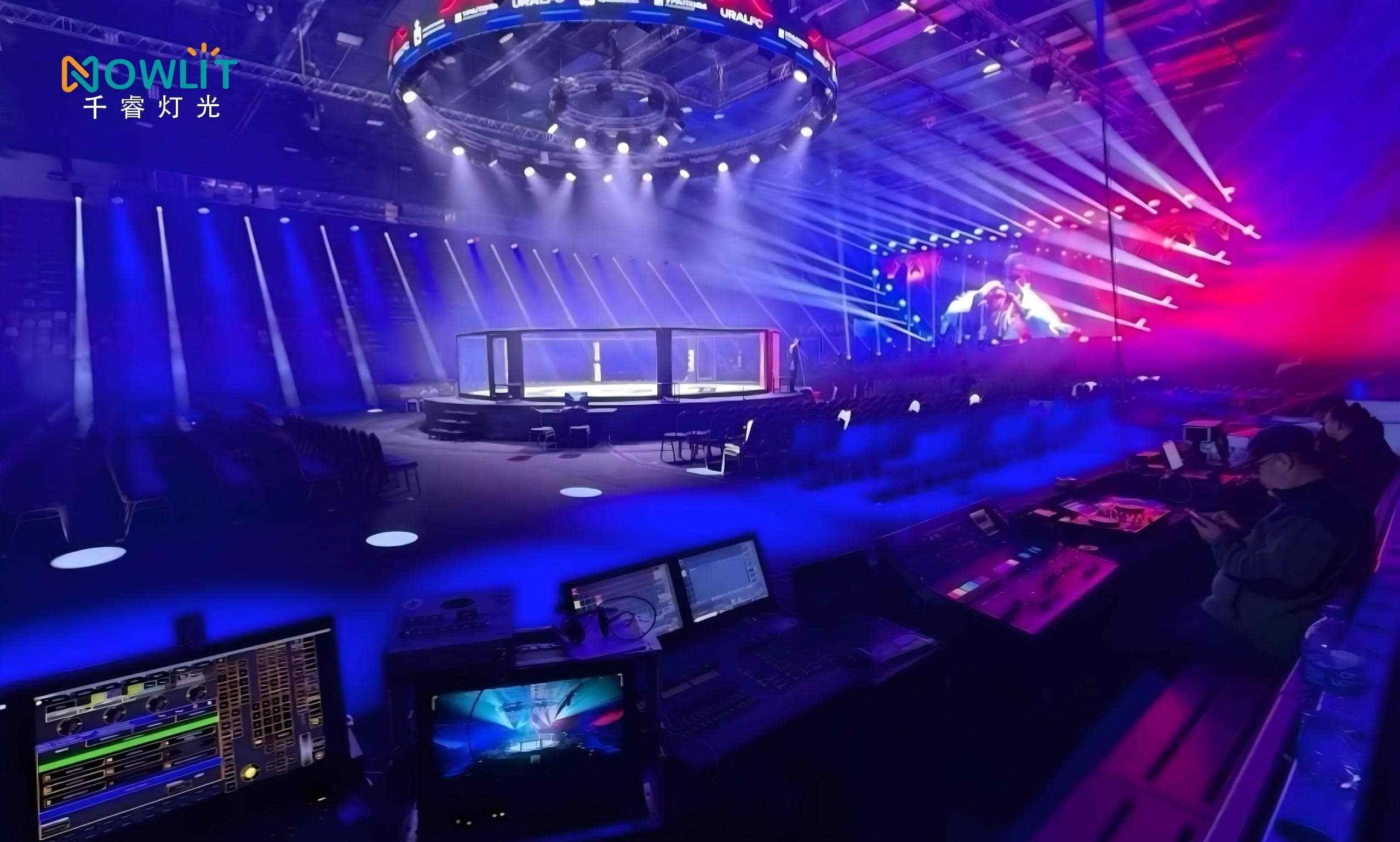 NOWLIT moving head lights used at URALFC MMA Tournament in Moscow